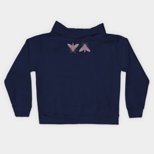 Pink Moths Kids Hoodie